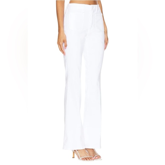 NWT Good American Good Classic Boot Jeans in White with patch pockets size 10/30 - Picture 3 of 14